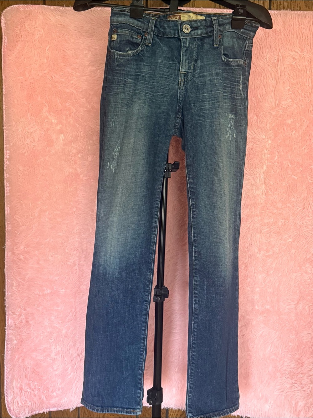Big Star Kena Women’s Jeans Size 28R Medium Wash Distressed Bootcut Denim
